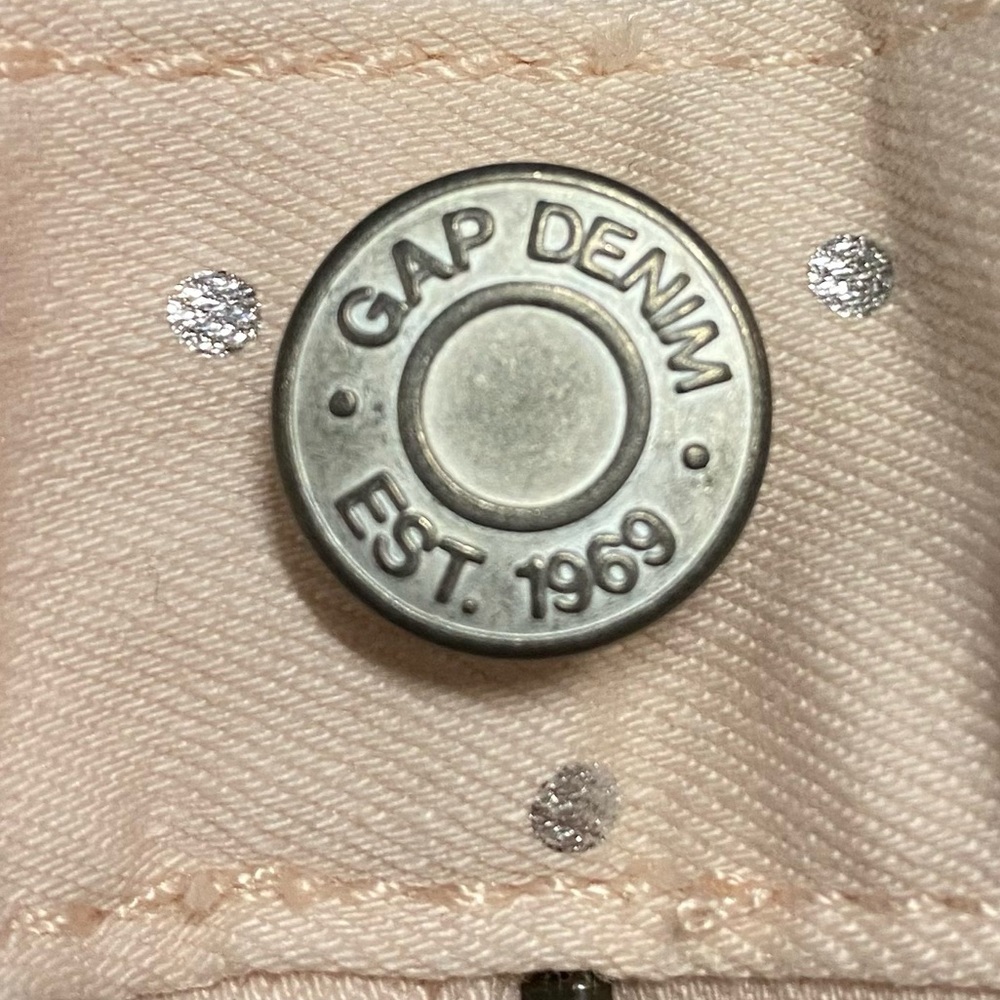 Girls Gap Jeans Pink W/ Silver Polka Dots - Picture 10 of 11